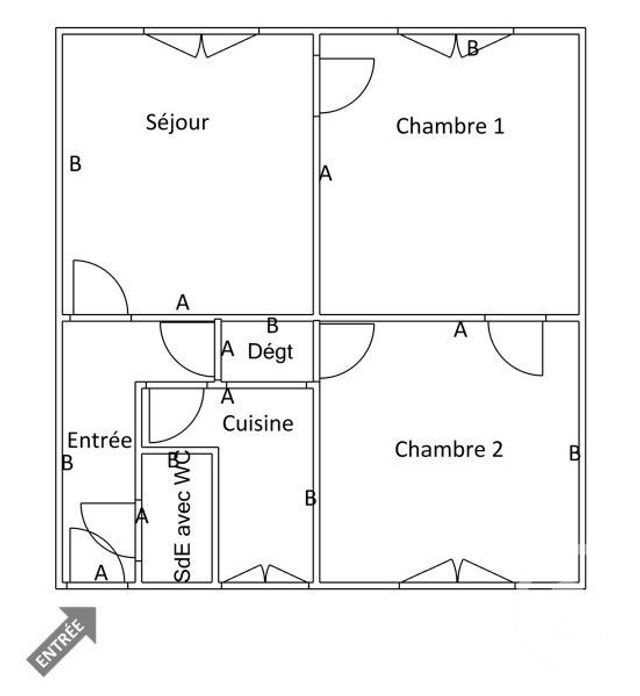 Appartement F3 à vendre - 3 pièces - 48.26 m2 - PARIS - 75010 - ILE-DE-FRANCE - Century 21 Magenta La Fayette