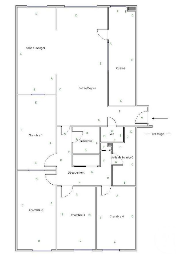 Appartement F6 à vendre - 6 pièces - 115.3 m2 - PARIS - 75019 - ILE-DE-FRANCE - Century 21 Magenta La Fayette