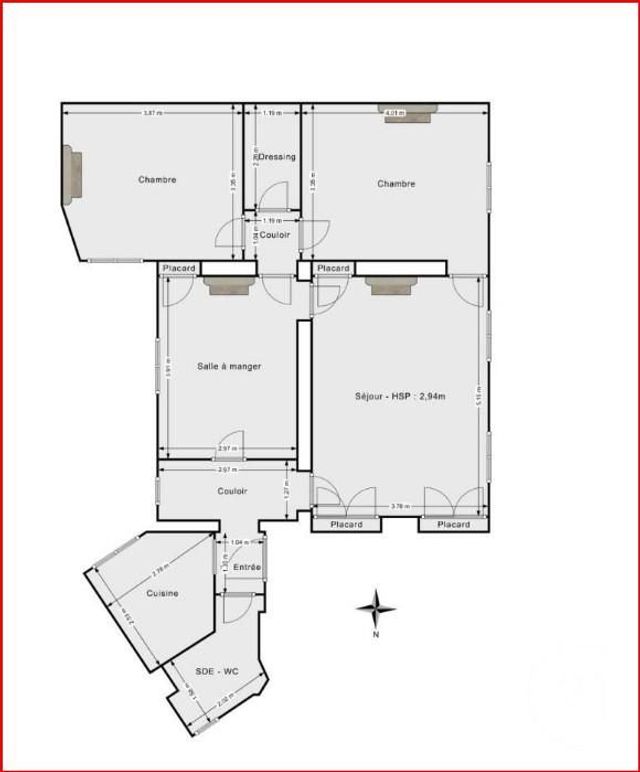 Appartement F4 à vendre - 4 pièces - 76.0 m2 - PARIS - 75010 - ILE-DE-FRANCE - Century 21 Magenta La Fayette